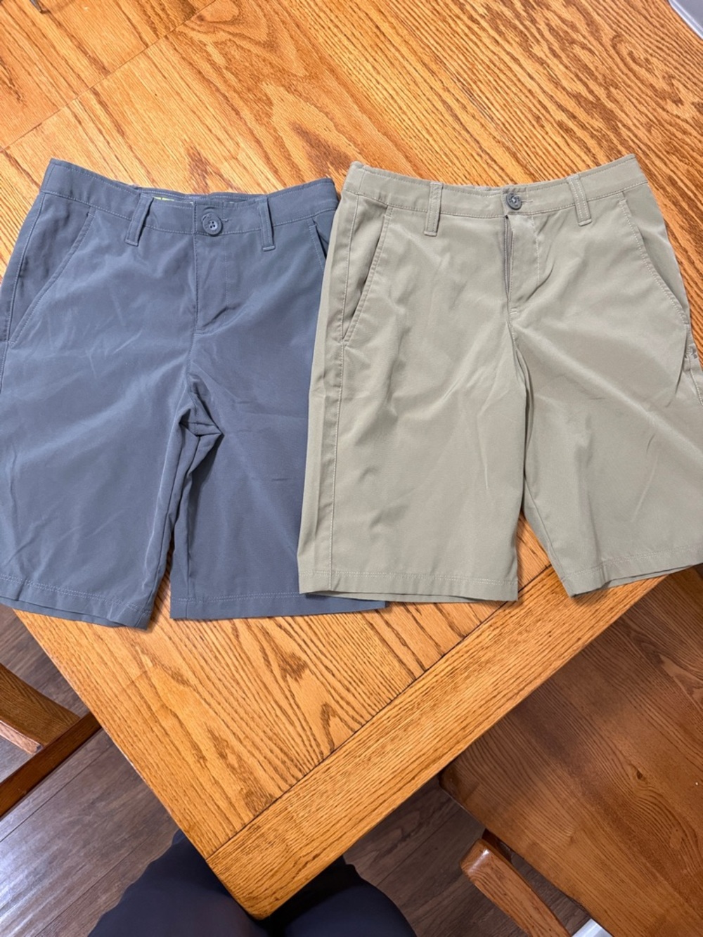 Under Armour Kids Performance Shorts - Gray and Khaki